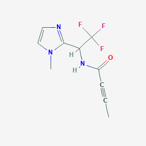 N-[2,2,2-Trifluoro-1-(1-methylimidazol-2-yl)ethyl]but-2-ynamide