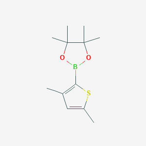 molecular formula C12H19BO2S B2417162 2-(3,5-二甲基噻吩-2-基)-4,4,5,5-四甲基-1,3,2-二氧杂硼环丁烷 CAS No. 1643467-82-6