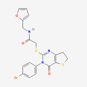 2-((3-(4-bromophenyl)-4-oxo-3,4,6,7-tetrahydrothieno[3,2-d]pyrimidin-2-yl)thio)-N-(furan-2-ylmethyl)acetamide