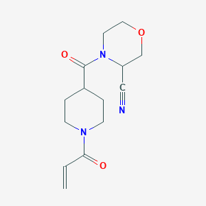 4-(1-Prop-2-enoylpiperidine-4-carbonyl)morpholine-3-carbonitrile