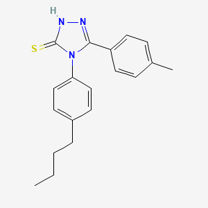 molecular formula C19H21N3S B2417176 4-(4-butylphenyl)-5-(4-methylphenyl)-4H-1,2,4-triazole-3-thiol CAS No. 380442-90-0