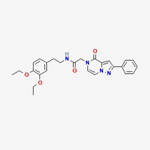 N-[2-(3,4-diethoxyphenyl)ethyl]-2-(4-oxo-2-phenylpyrazolo[1,5-a]pyrazin-5(4H)-yl)acetamide