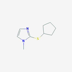 molecular formula C9H14N2S B2417183 2-(环戊基硫基)-1-甲基-1H-咪唑 CAS No. 63348-53-8