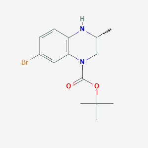 Tert-butyl (3R)-7-bromo-3-methyl-3,4-dihydro-2H-quinoxaline-1-carboxylate