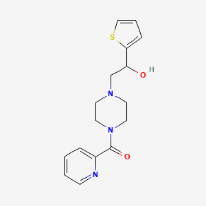 (4-(2-Hydroxy-2-(thiophen-2-yl)ethyl)piperazin-1-yl)(pyridin-2-yl)methanone