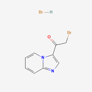 molecular formula C9H8Br2N2O B2417198 2-Bromo-1-(imidazo[1,2-a]pyridin-3-yl)ethan-1-one hydrobromide CAS No. 358780-20-8