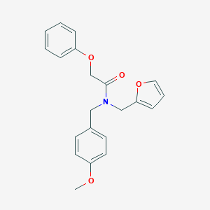 molecular formula C21H21NO4 B241720 N-(2-furylmethyl)-N-(4-methoxybenzyl)-2-phenoxyacetamide 