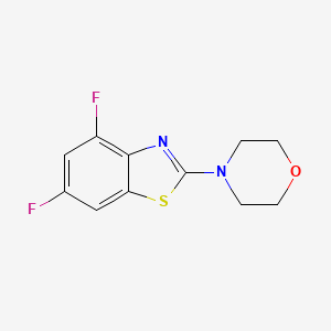 molecular formula C11H10F2N2OS B2417204 4-(4,6-二氟-1,3-苯并噻唑-2-基)吗啉 CAS No. 863001-53-0