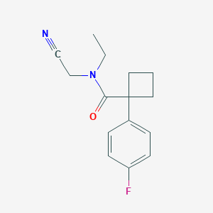 molecular formula C15H17FN2O B2417207 N-(cyanomethyl)-N-ethyl-1-(4-fluorophenyl)cyclobutane-1-carboxamide CAS No. 1311807-47-2