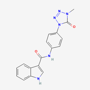 N-(4-(4-methyl-5-oxo-4,5-dihydro-1H-tetrazol-1-yl)phenyl)-1H-indole-3-carboxamide