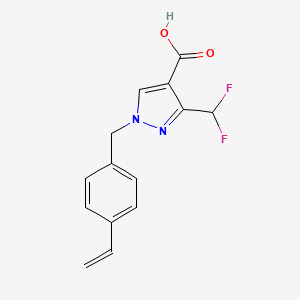 3-(Difluoromethyl)-1-[(4-ethenylphenyl)methyl]pyrazole-4-carboxylic acid