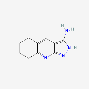 molecular formula C10H12N4 B2417217 5,6,7,8-tetrahydro-1H-pyrazolo[3,4-b]quinolin-3-amine CAS No. 887571-91-7
