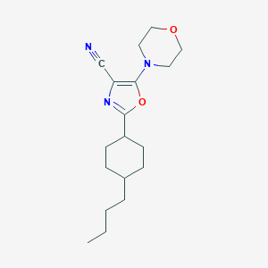 molecular formula C18H27N3O2 B241722 2-(4-Butylcyclohexyl)-5-(4-morpholinyl)-1,3-oxazole-4-carbonitrile 