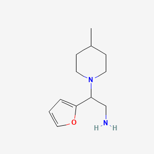 molecular formula C12H20N2O B2417220 2-Furan-2-YL-2-(4-methyl-piperidin-1-YL)-ethylamine CAS No. 889939-80-4