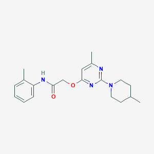2-{[6-methyl-2-(4-methylpiperidin-1-yl)pyrimidin-4-yl]oxy}-N-(2-methylphenyl)acetamide