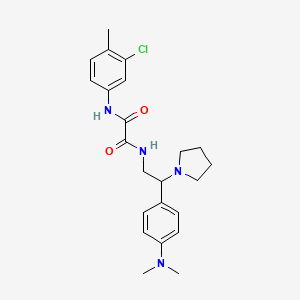 molecular formula C23H29ClN4O2 B2417223 N1-(3-chloro-4-methylphenyl)-N2-(2-(4-(dimethylamino)phenyl)-2-(pyrrolidin-1-yl)ethyl)oxalamide CAS No. 900005-96-1