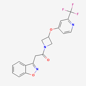 2-(1,2-Benzoxazol-3-yl)-1-[3-[2-(trifluoromethyl)pyridin-4-yl]oxyazetidin-1-yl]ethanone