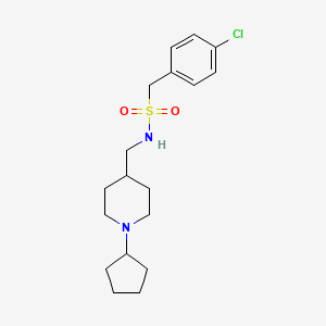 1-(4-chlorophenyl)-N-((1-cyclopentylpiperidin-4-yl)methyl)methanesulfonamide