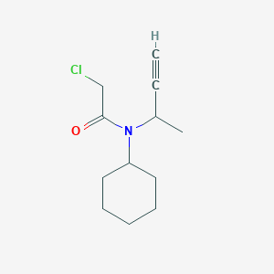 molecular formula C12H18ClNO B2417232 N-But-3-yn-2-yl-2-chloro-N-cyclohexylacetamide CAS No. 2580215-29-6
