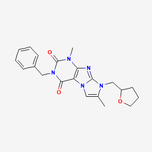 2-Benzyl-4,7-dimethyl-6-(oxolan-2-ylmethyl)purino[7,8-a]imidazole-1,3-dione