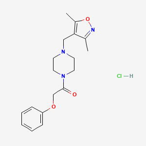 1-(4-((3,5-Dimethylisoxazol-4-yl)methyl)piperazin-1-yl)-2-phenoxyethanone hydrochloride