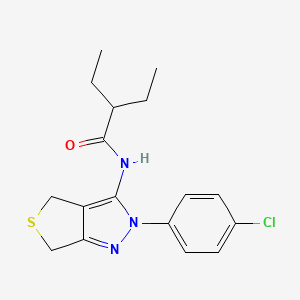 N-[2-(4-chlorophenyl)-4,6-dihydrothieno[3,4-c]pyrazol-3-yl]-2-ethylbutanamide