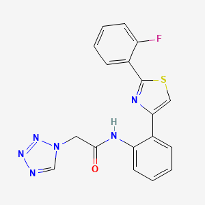 N-(2-(2-(2-fluorophenyl)thiazol-4-yl)phenyl)-2-(1H-tetrazol-1-yl)acetamide