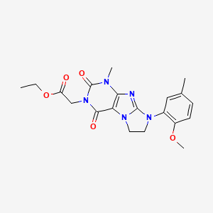 Ethyl 2-[6-(2-methoxy-5-methylphenyl)-4-methyl-1,3-dioxo-7,8-dihydropurino[7,8-a]imidazol-2-yl]acetate