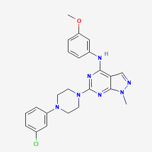 6-[4-(3-chlorophenyl)piperazin-1-yl]-N-(3-methoxyphenyl)-1-methyl-1H-pyrazolo[3,4-d]pyrimidin-4-amine