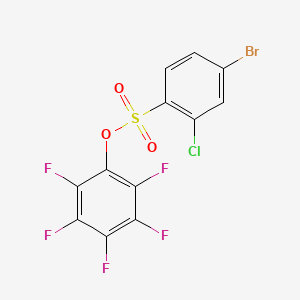 molecular formula C12H3BrClF5O3S B2417267 2,3,4,5,6-Pentafluorophenyl 4-bromo-2-chlorobenzenesulfonate CAS No. 886361-22-4