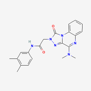 molecular formula C21H22N6O2 B2417270 2-(4-(dimethylamino)-1-oxo-[1,2,4]triazolo[4,3-a]quinoxalin-2(1H)-yl)-N-(3,4-dimethylphenyl)acetamide CAS No. 1296317-91-3