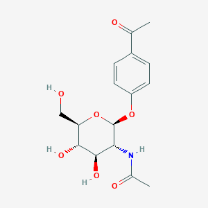 molecular formula C16H21NO7 B241728 N-[(2S,3R,4R,5S,6R)-2-(4-acetylphenoxy)-4,5-dihydroxy-6-(hydroxymethyl)oxan-3-yl]acetamide 