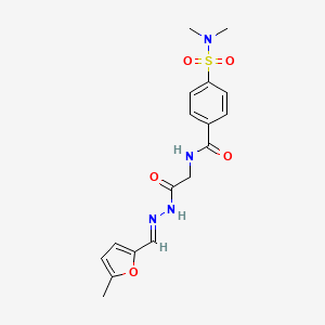 (E)-4-(N,N-dimethylsulfamoyl)-N-(2-(2-((5-methylfuran-2-yl)methylene)hydrazinyl)-2-oxoethyl)benzamide
