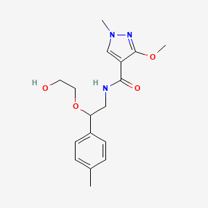 molecular formula C17H23N3O4 B2417302 N-(2-(2-hydroxyethoxy)-2-(p-tolyl)ethyl)-3-methoxy-1-methyl-1H-pyrazole-4-carboxamide CAS No. 1795434-65-9