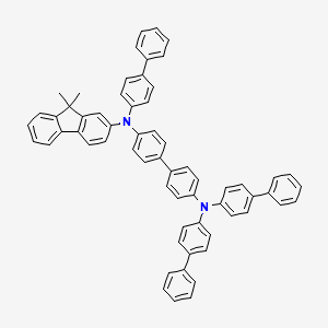 molecular formula C63H48N2 B2417307 9,9-dimethyl-N-(4-phenylphenyl)-N-[4-[4-(4-phenyl-N-(4-phenylphenyl)anilino)phenyl]phenyl]fluoren-2-amine CAS No. 897921-43-6