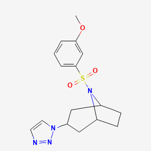 8-(3-methoxybenzenesulfonyl)-3-(1H-1,2,3-triazol-1-yl)-8-azabicyclo[3.2.1]octane