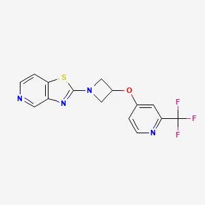 2-[3-[2-(Trifluoromethyl)pyridin-4-yl]oxyazetidin-1-yl]-[1,3]thiazolo[4,5-c]pyridine