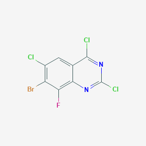 molecular formula C8HBrCl3FN2 B2417311 7-Bromo-2,4,6-trichloro-8-fluoroquinazoline CAS No. 1698028-11-3