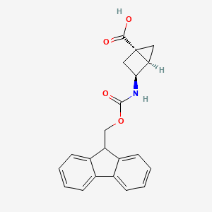 molecular formula C21H19NO4 B2417315 (1S,3S,4R)-3-(9H-Fluoren-9-ylmethoxycarbonylamino)bicyclo[2.1.0]pentane-1-carboxylic acid CAS No. 2410594-82-8
