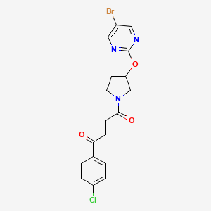 1-{3-[(5-Bromopyrimidin-2-yl)oxy]pyrrolidin-1-yl}-4-(4-chlorophenyl)butane-1,4-dione