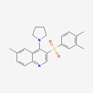 3-(3,4-Dimethylphenyl)sulfonyl-6-methyl-4-pyrrolidin-1-ylquinoline