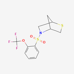 5-((2-(Trifluoromethoxy)phenyl)sulfonyl)-2-thia-5-azabicyclo[2.2.1]heptane