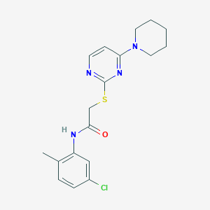 molecular formula C18H21ClN4OS B2417341 2,5-dimethyl-1-(6-pyrrolidin-1-ylpyridin-3-yl)-N-(3,4,5-trimethoxyphenyl)-1H-pyrrole-3-carboxamide CAS No. 1251590-26-7