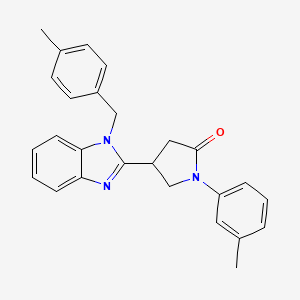 4-(1-(4-methylbenzyl)-1H-benzo[d]imidazol-2-yl)-1-(m-tolyl)pyrrolidin-2-one