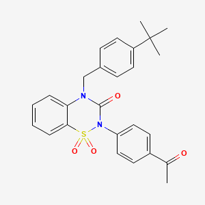 2-(4-acetylphenyl)-4-(4-tert-butylbenzyl)-2H-1,2,4-benzothiadiazin-3(4H)-one 1,1-dioxide