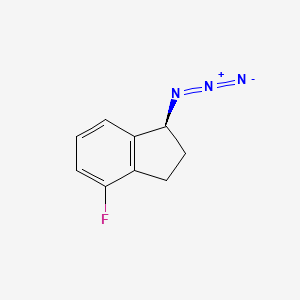 molecular formula C9H8FN3 B2417350 (1S)-1-Azido-4-fluoro-2,3-dihydro-1H-indene CAS No. 2095396-93-1