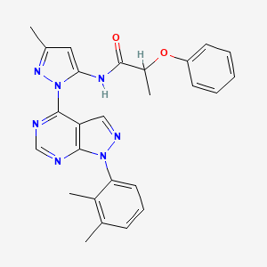 N-(1-(1-(2,3-dimethylphenyl)-1H-pyrazolo[3,4-d]pyrimidin-4-yl)-3-methyl-1H-pyrazol-5-yl)-2-phenoxypropanamide