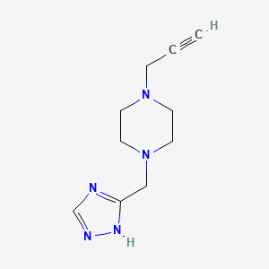 molecular formula C10H15N5 B2417356 1-Prop-2-ynyl-4-(1H-1,2,4-triazol-5-ylmethyl)piperazine CAS No. 2249636-87-9