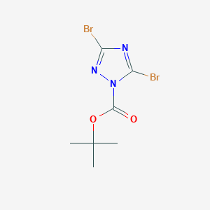 molecular formula C7H9Br2N3O2 B2417362 叔丁基 3,5-二溴-1,2,4-三唑-1-羧酸酯 CAS No. 2055119-03-2