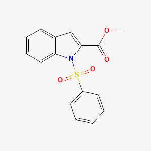 molecular formula C16H13NO4S B2417366 methyl 1-(phenylsulfonyl)-1H-indole-2-carboxylate CAS No. 60376-48-9